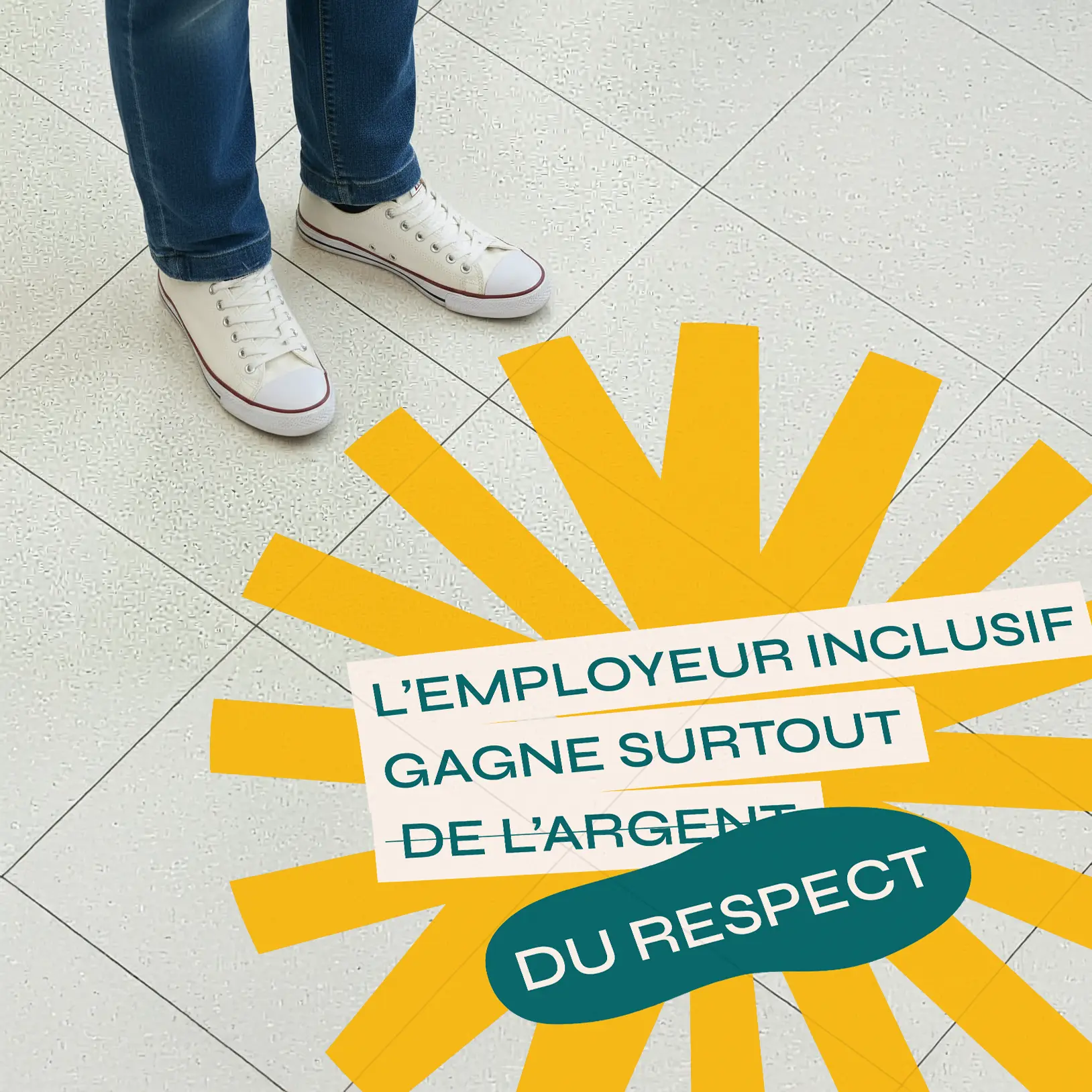 Design graphique pour campagne de sensibilisation au handicap au travail