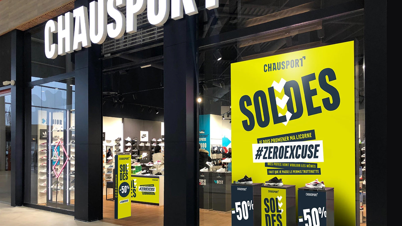 Campagne publicitaire diffusée en magasin à Lille