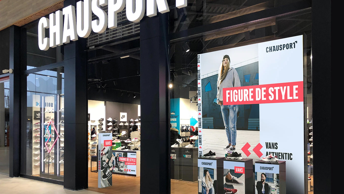 Campagne publicitaire diffusée en magasin à Lille