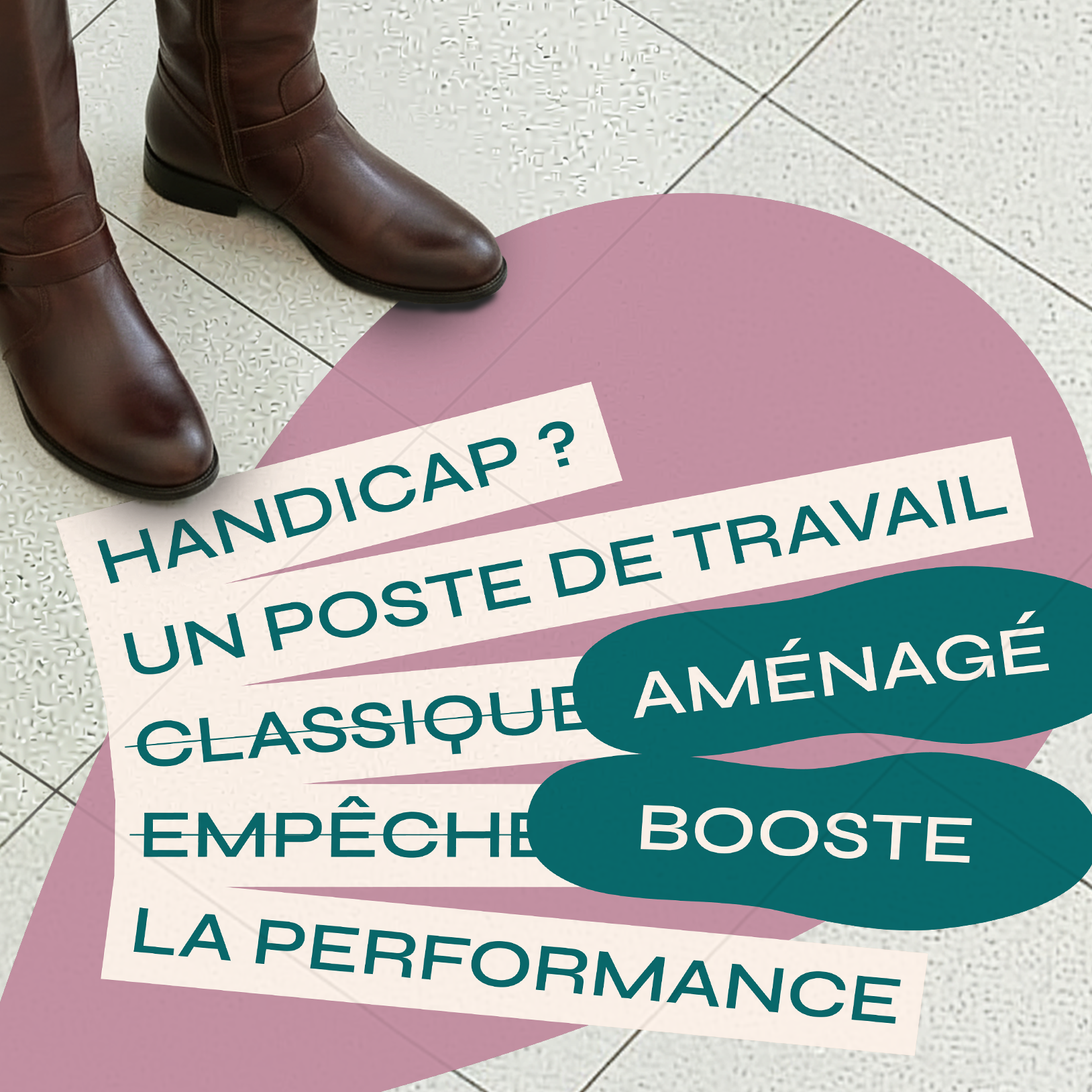 Image de communication promouvant l’emploi et l’autonomie des personnes handicapées