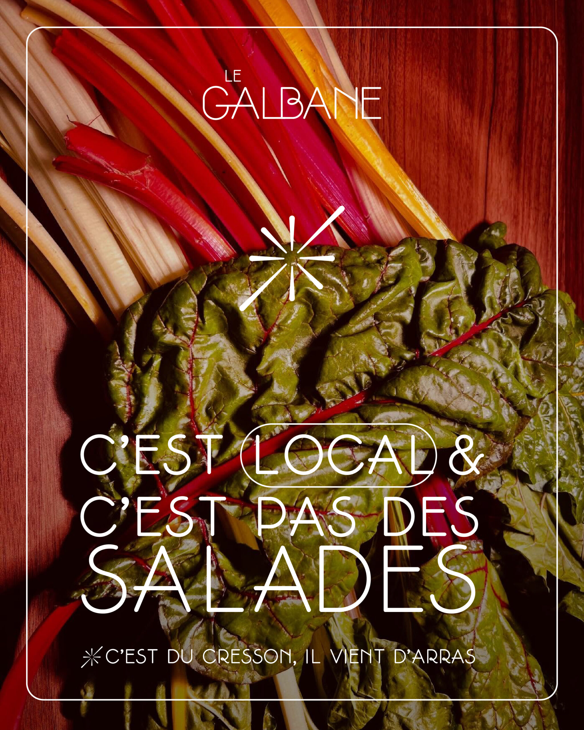 Conception graphique d'une carte de menu pour un restaurant bistronomique