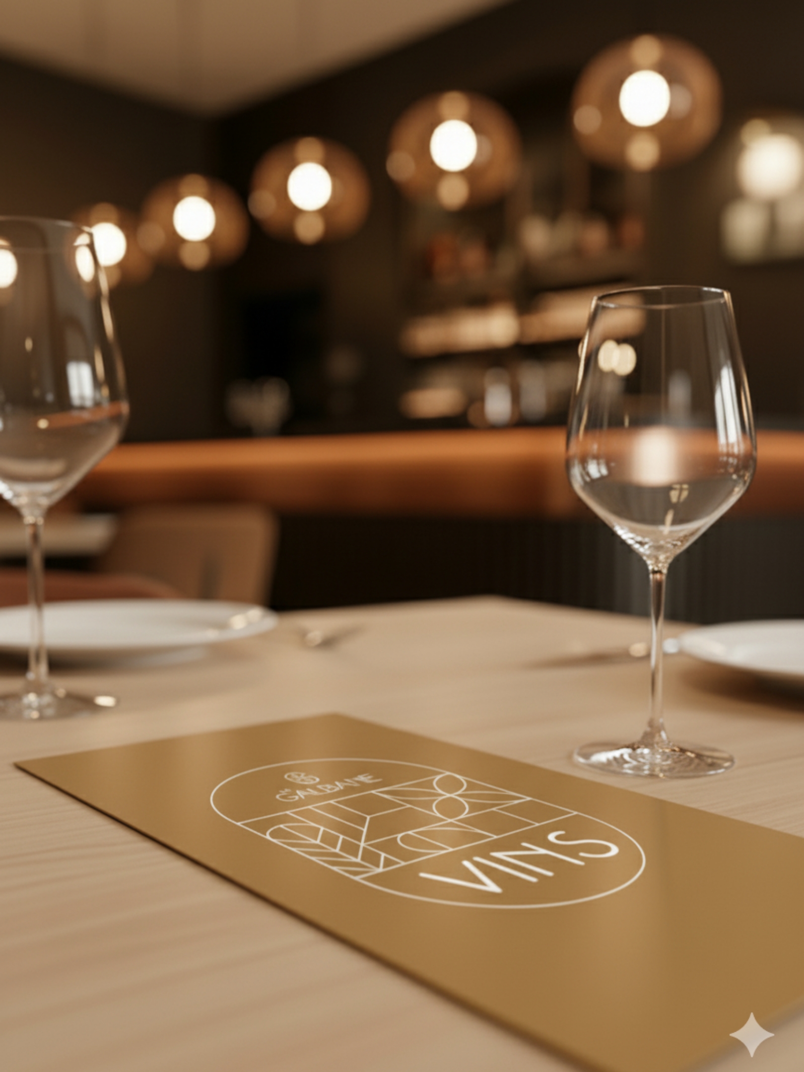 Conception graphique de la carte des vins pour un restaurant bistronomique