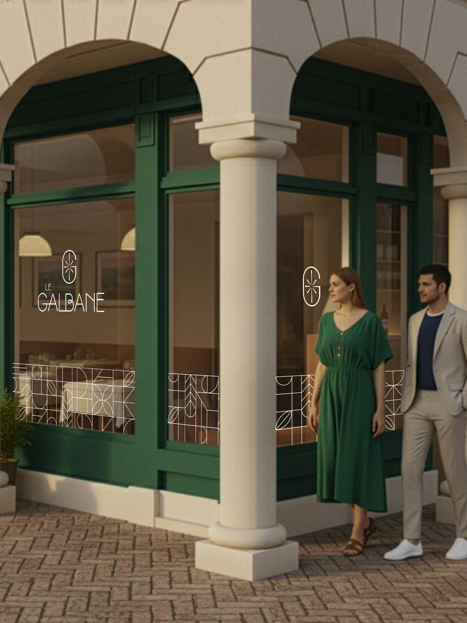 Identité visuelle du restaurant bitronomique Le Galbane