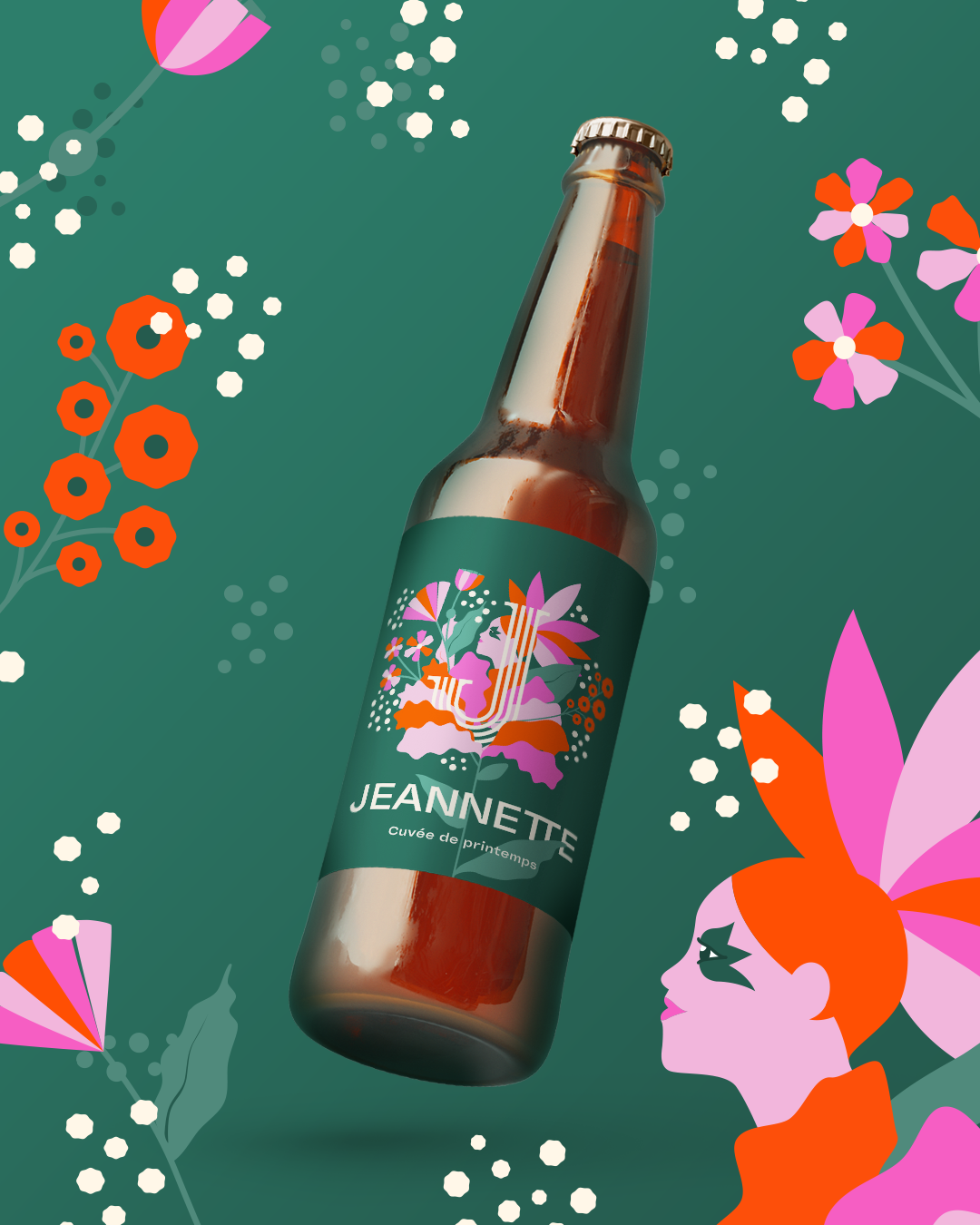 Design graphique pour une étiquette de bière