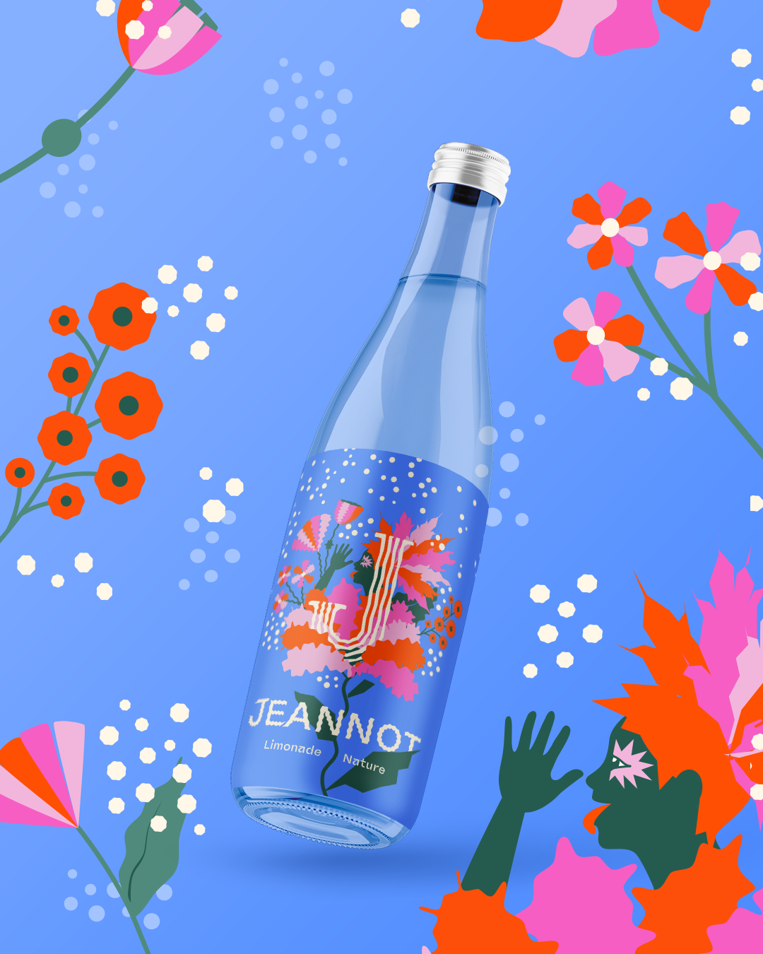 Illustration pour une étiquette de limonade artisanale goût nature