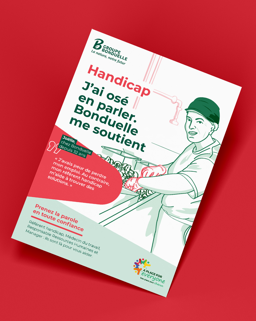Affiche sur le soutien de l'employeur face au handicap