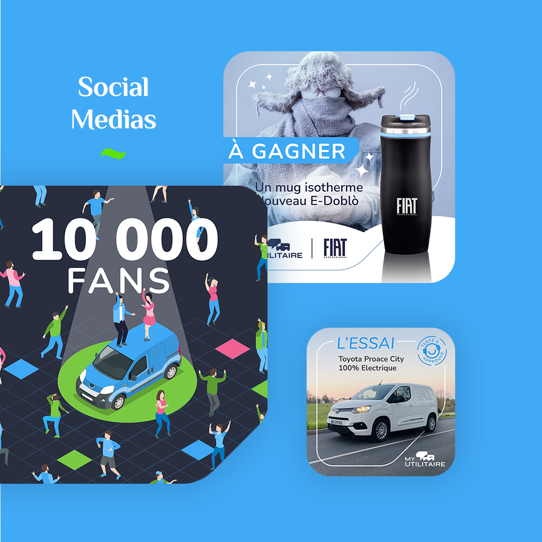 Création graphique de posts pour les réseaux sociaux