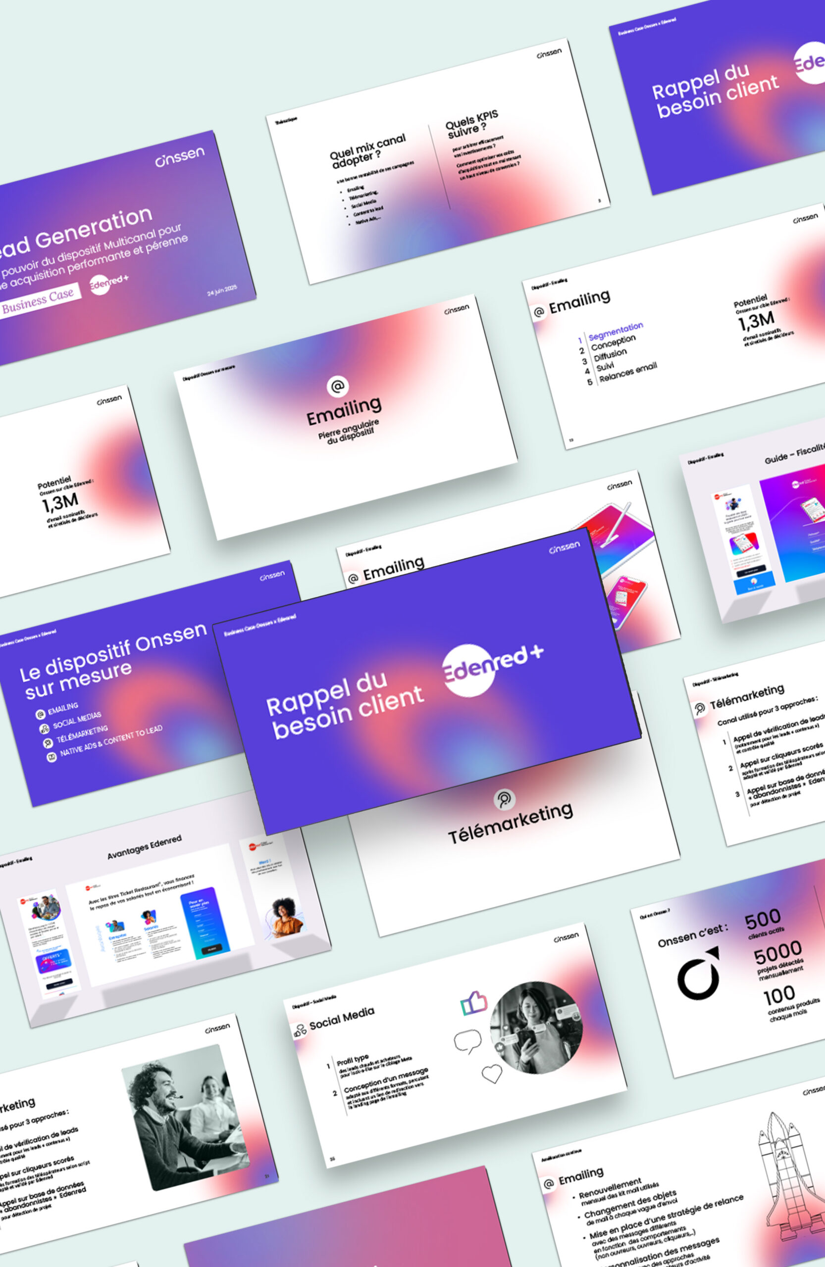 Graphic deissgn d'une présentation commerciale