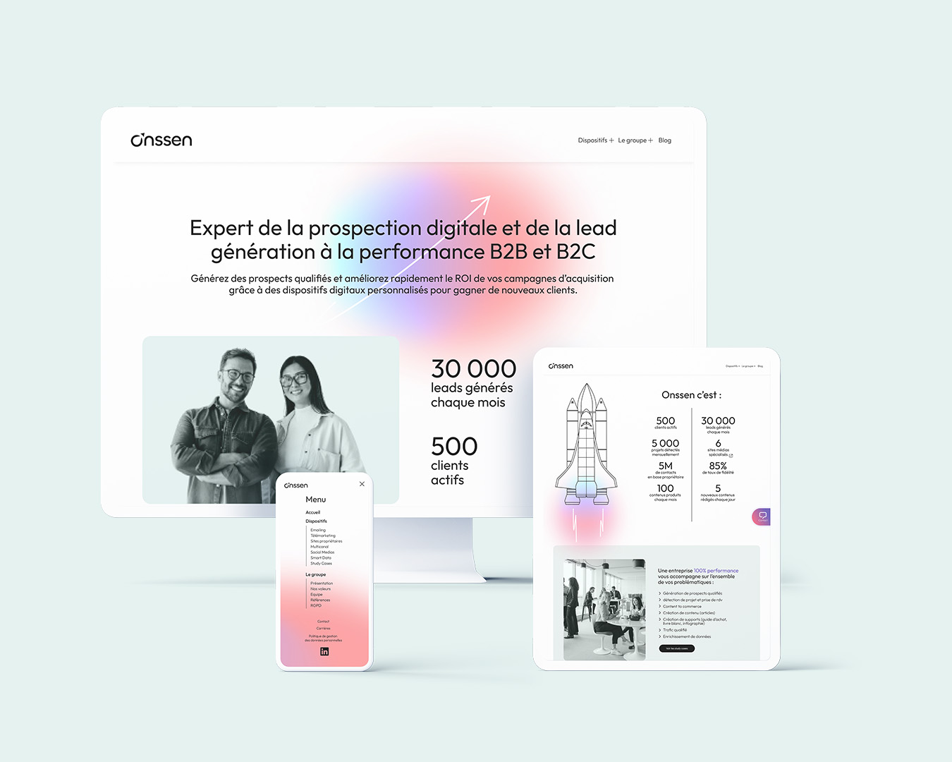 Identité visuelle Onssen: digital et print