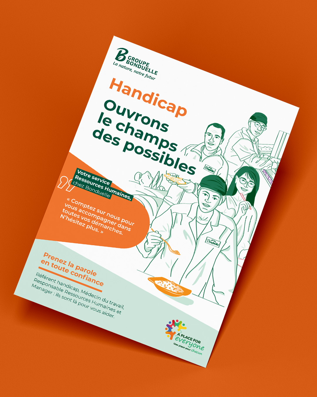 Réalisation graphique d'une affiche de sensibilisation des collaborateurs au handicap