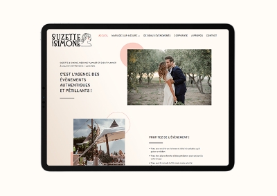 Site web Suzette & Simone, wedding planning