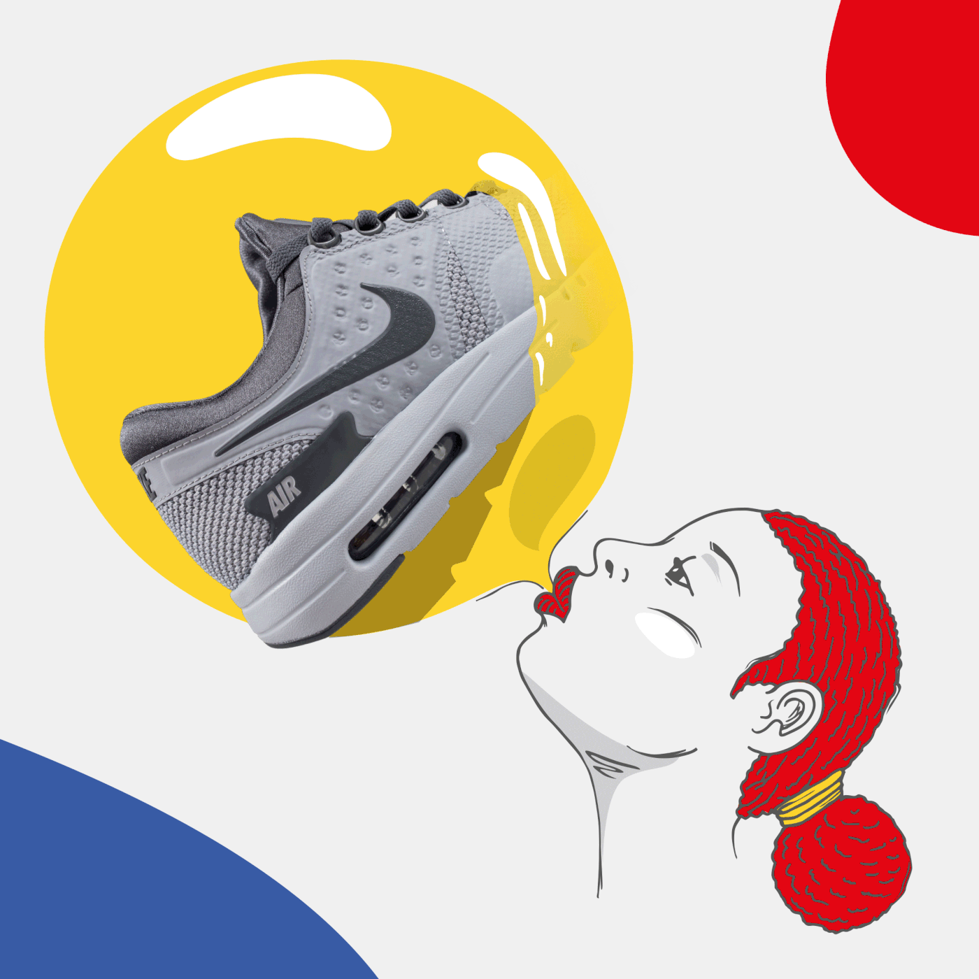 Illustration pour la campagne publicitaire Nike Air Max Zero