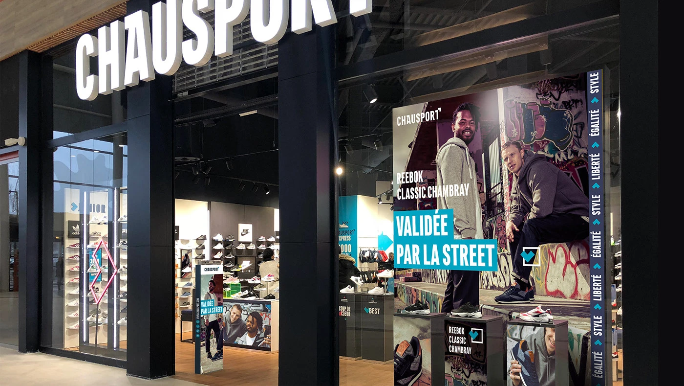Campagne publicitaire diffusée en magasin à Lille